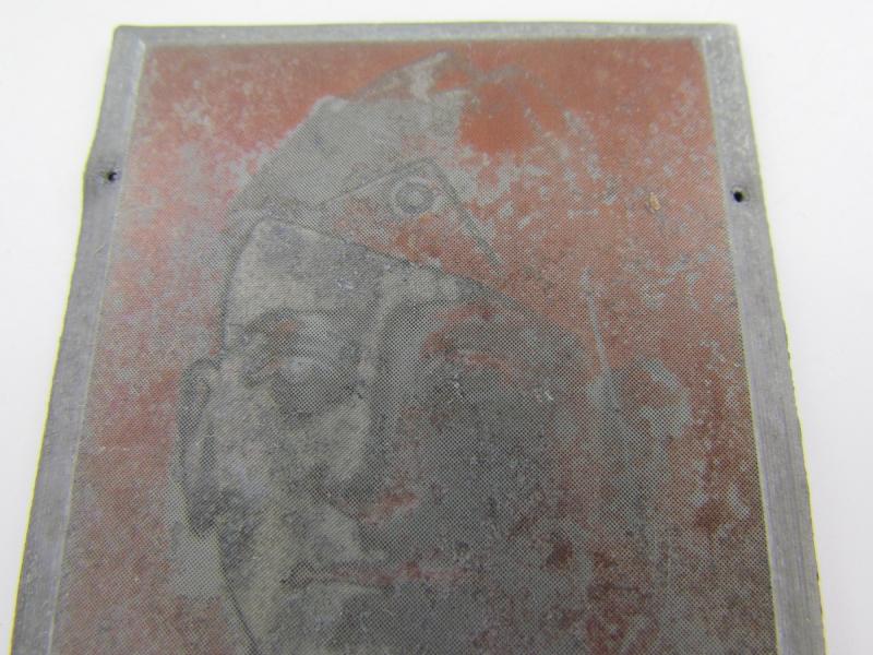 Original German Newspaper Photo “Druckplatte” (printing plate)