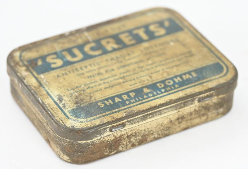 US WW2 Medical Tin Can 'Sucrets'