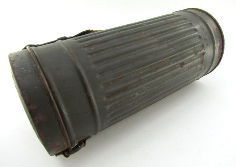 Wehrmacht Gasmask Cannister With Straps