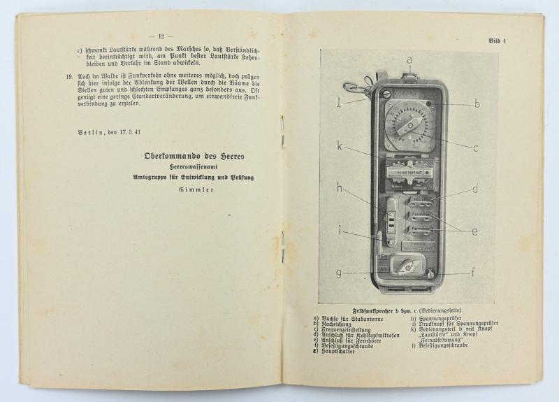 German WH 'Feldfunkfprecher' B&C Manual