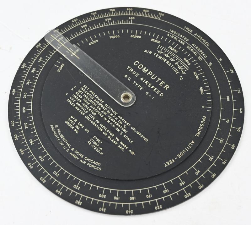 USAAF WW2 Airspeed Computer AC Type G-1