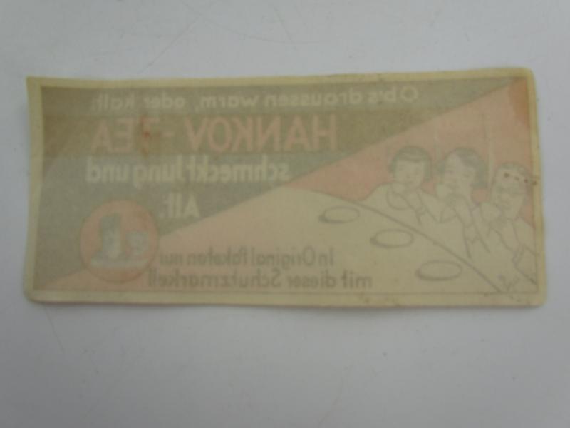 Advertising Label Hankov Tea