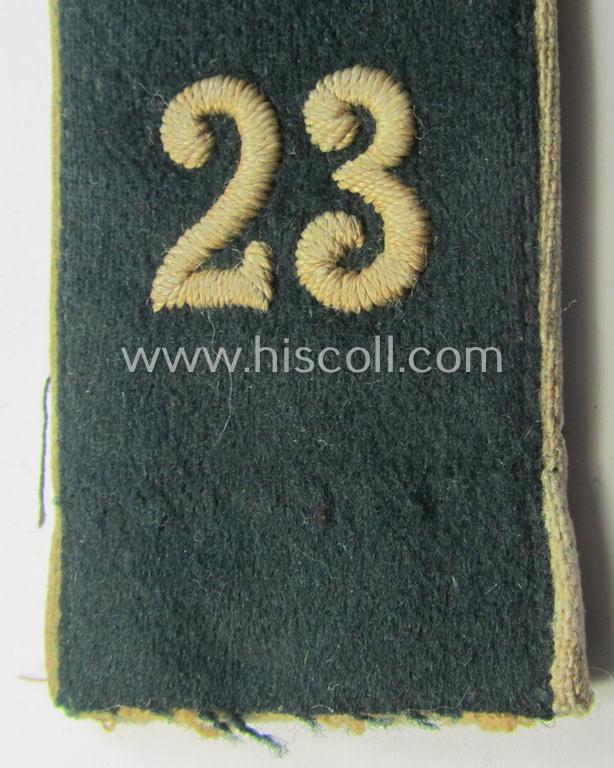 Single, WH (Heeres) EM-type 'cyphered' shoulderstrap: 'Soldat des Infanterie-Regiments 23'