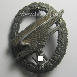WH (Luftwaffe) 'Fallschirmschützen-Abzeichen' (or: paratroopers-jumpbadge) being a maker-...