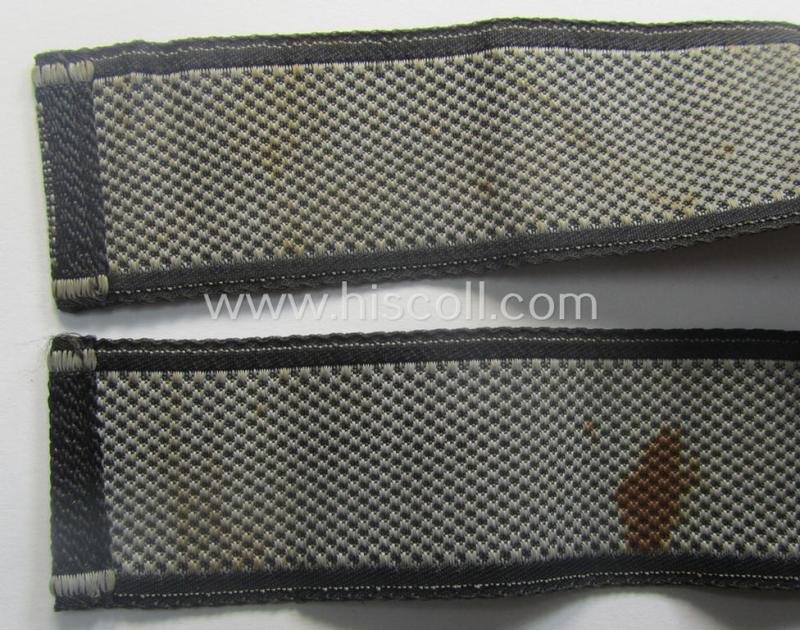 Waffen-SS 1943/44-pattern cuff-title (ie. 'Ärmelstreifen') as executed in typical 'BeVo'-weave-pattern as was intended for a member within the: 1. SS-Panzer-Division "Leibstandarte-SS Adolf Hitler"