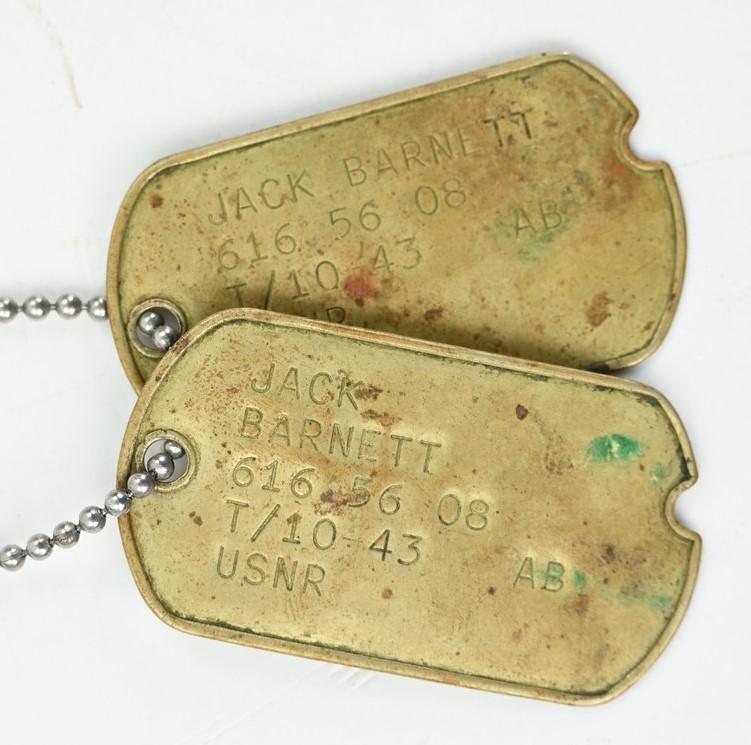 US Navy WW2 Dog-Tag 'Jack Barnett'