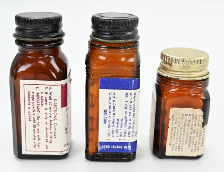 US WW2 Bottles of Purifying Tablets