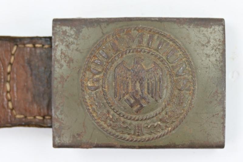 German WH Beltbuckle with Tab 'E.Schneider'