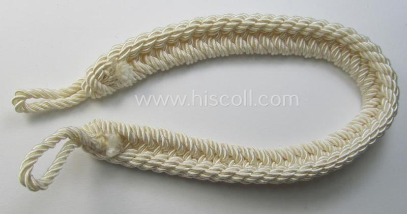 Attractive - and scarcely encountered! - HJ/DJ (ie. 'Hitlerjugend' etc.) so-called: 'leaders-lanyard' (ie. 'Führerschnur') as was intended for usage by a youth-member holding the rank of: 'HJ-Stammführer' (ie. 'DJ-Jungstammführer')