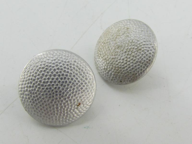 2x Wehrmacht 16 mm Uniform Silver Buttons