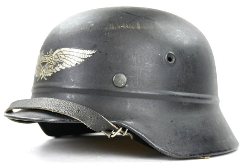 German M35 Luftschutz Beaded Helmet