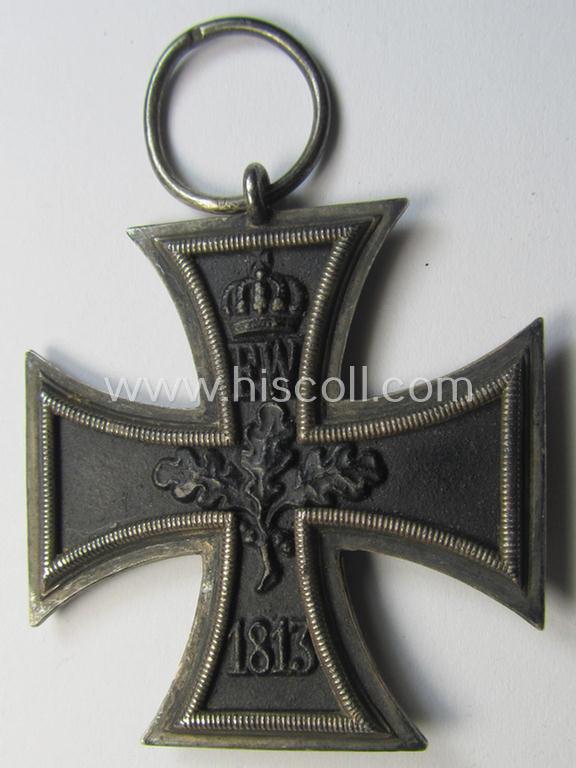Attractive, WWI-period: 'Eisernes Kreuz II. Klasse' (or: iron cross second class) being a neatly maker- (ie. 'O'-) marked example that comes together with its confectioned piece of ribbon (ie. 'Bandabschnitt')