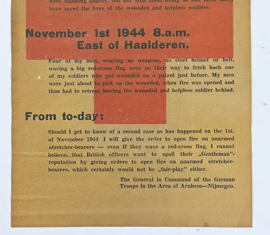 German Flyer 'Elst Holland' 1944