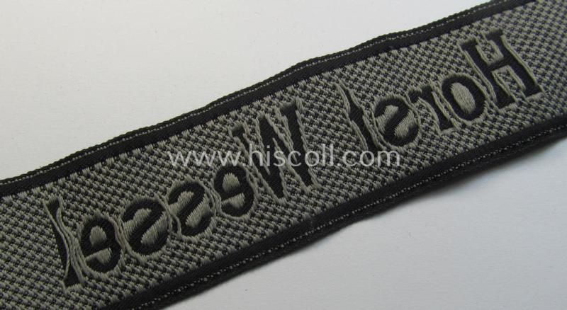 Waffen-SS, 1943/44 pattern cuff-title (ie. 'Ärmelstreifen'): '18. SS Frw.-Panzer-Grenadier-Division “Horst Wessel”