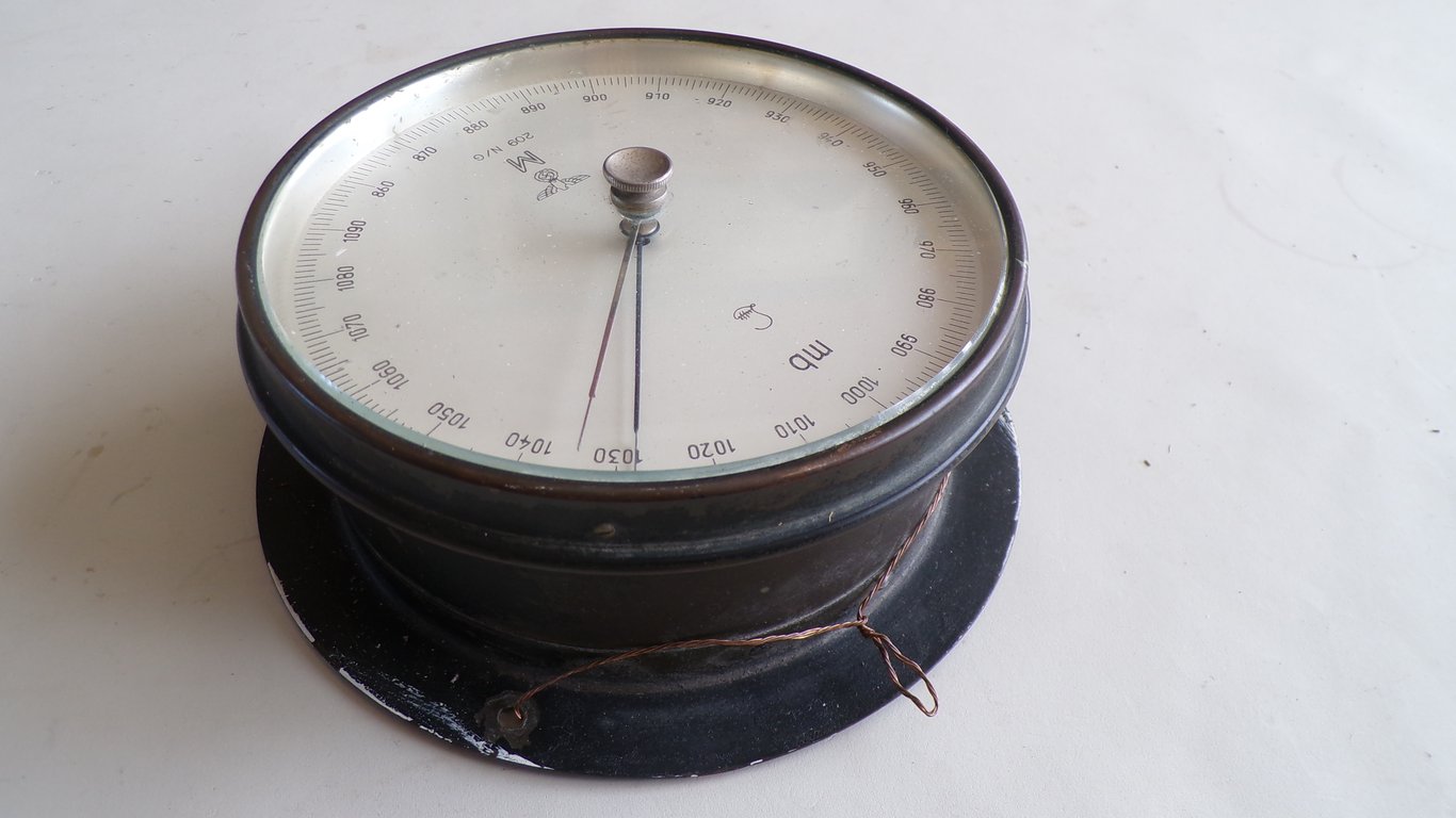 Kriegsmarine Bulkhead Aneroid Barometer by Lufft