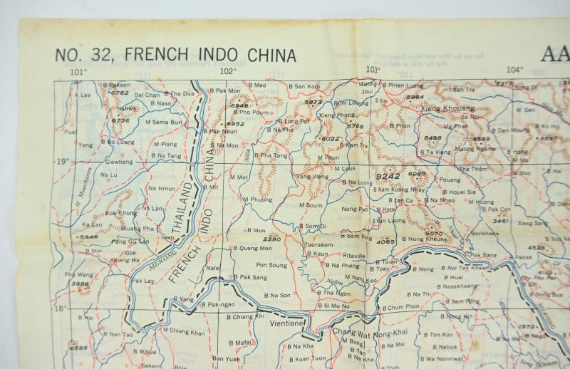 USAAF WW2 Escape Map 'French Indo China'
