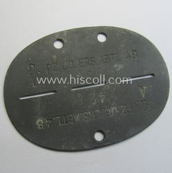 Zinc-based, WH (Heeres) 'Panzer- o. Panzerjäger'-related ID-disc bearing...