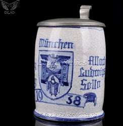Beer stein commemorating the incorporation of Allach-Untermenzing into...