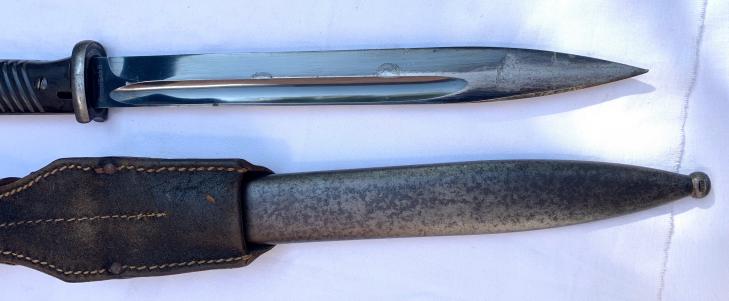 K98 Combat Bayonet with Leather Frog