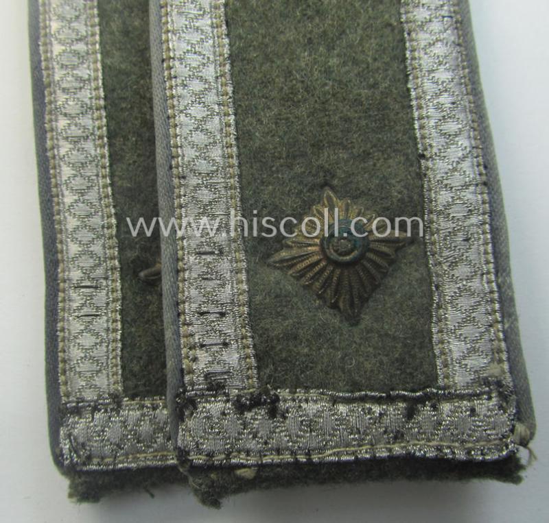 Truly used- and/or worn, pair of WH (Heeres) so-called: 'M40 o. M43'-pattern, NCO-type shoulderstraps: 'Feldwebel der Nachschub-Trpn.'