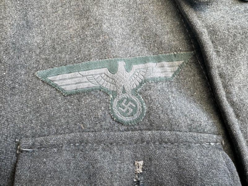 Wehrmacht Heer M43 EM field tunic With Original Applied Insignia