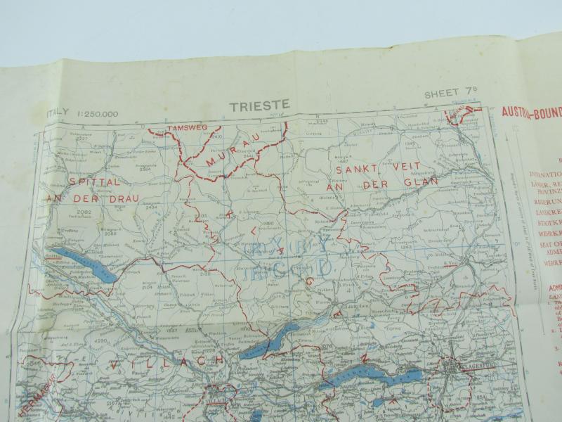 US WWII Roadmap Part of Trieste 1944