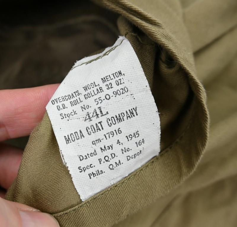 US WW2 Enlisted Men Wool Greatcoat 44L