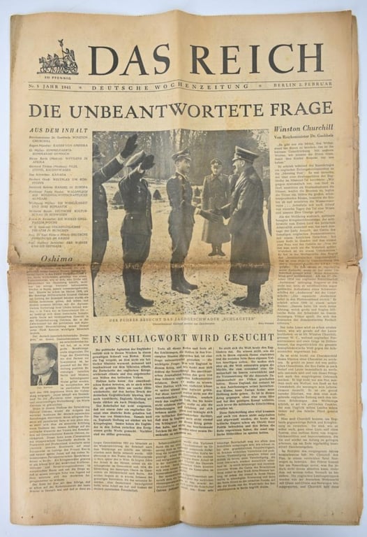 German Newspaper “Das Reich” February 1941