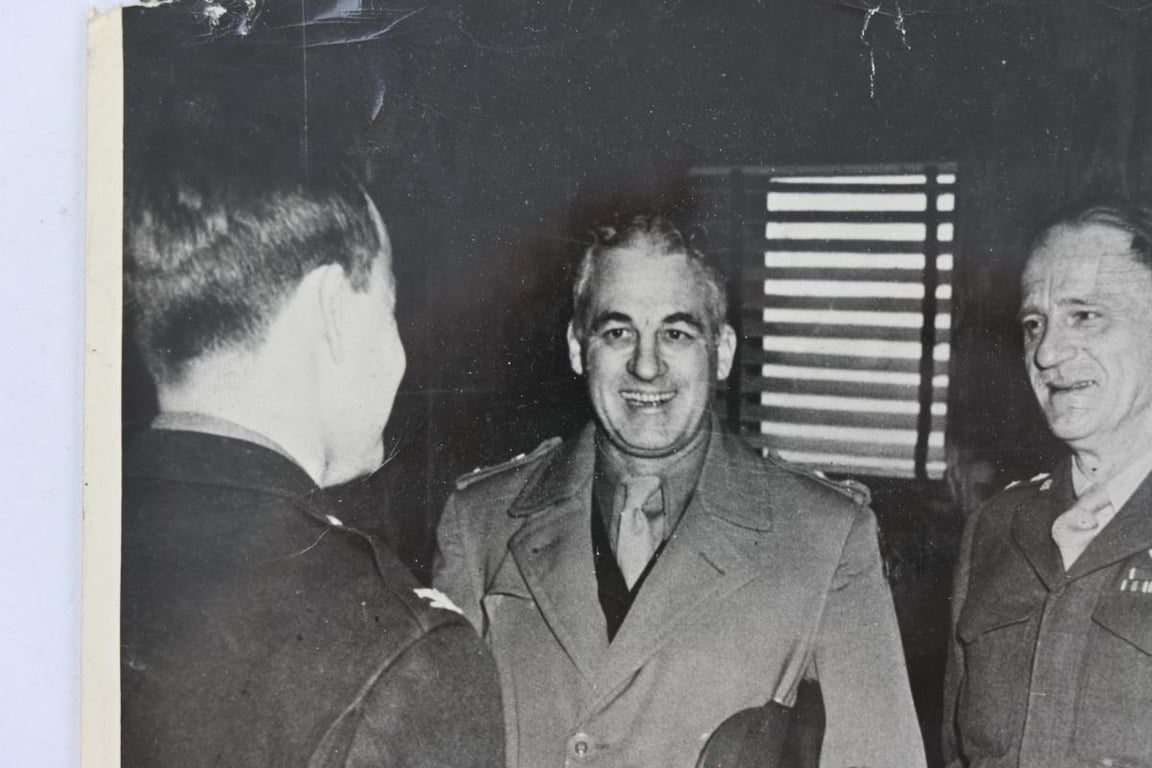 USAAF WW2 Press Photo 'USAAF Leaders in Italy'