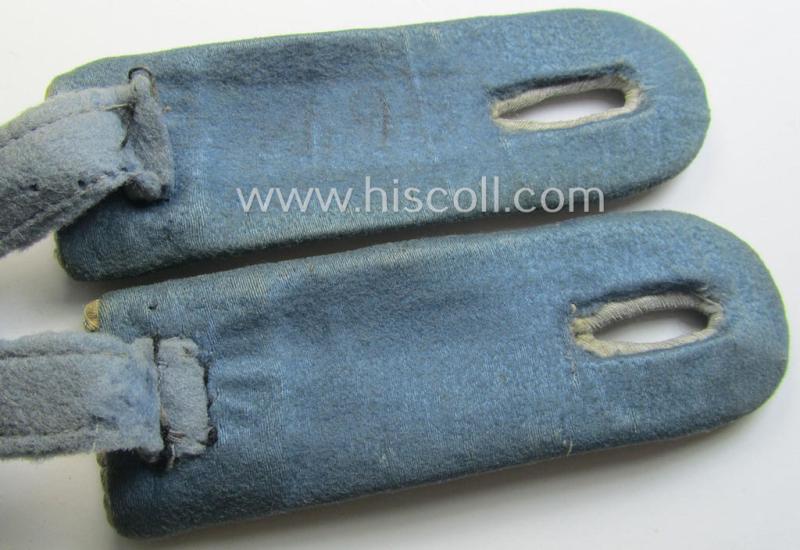 Moderately used pair of WH (Heeres), officers'-type shoulderboards: 'Leutnant der Nachschub-Truppen'