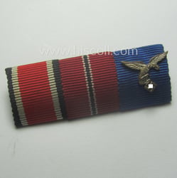 3-pieced, WH (Luftwaffe) ribbon-bar (ie. 'Feld- o. Bandspange')...