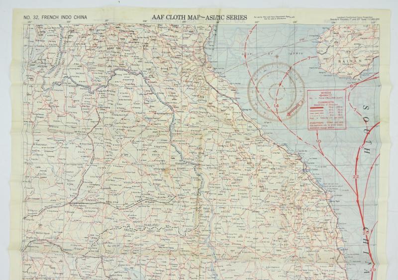 USAAF WW2 Escape Map 'French Indo China'