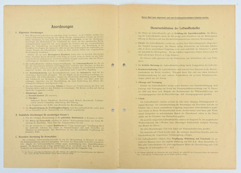 German LW Letter for Active Duty