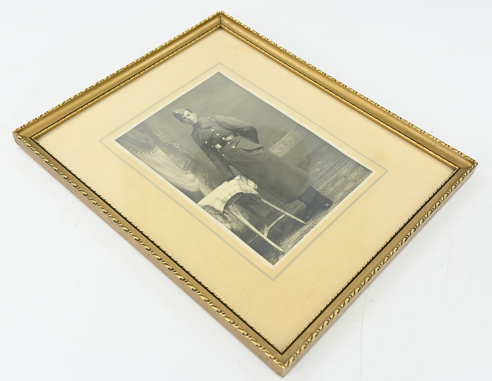 German LW Portrait Picture in Frame