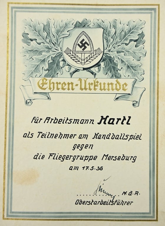 German RAD Certificate