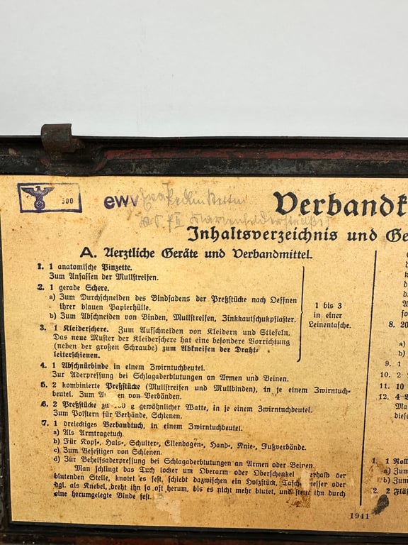 WW2 German 'Verbandkasten' First Aid Box