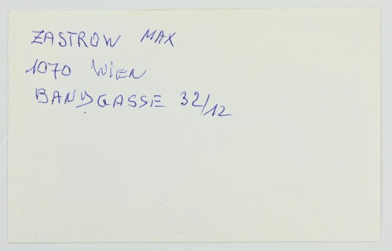 Signature of Wehrmacht Heer KC Recipient 'Max Zastrow'