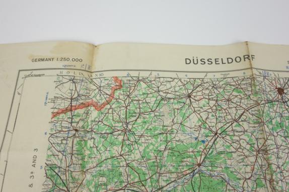 British WW2 Roadmap Dusseldorf Germany