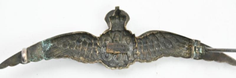 British WW1 1913 RFC Pilot Wing 'Gaunt London'