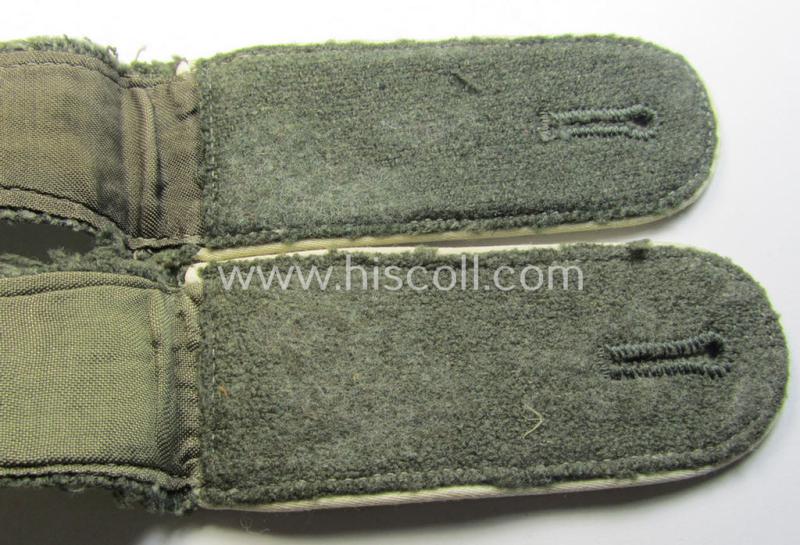 Superb - rarely found and/or fully matching! - pair of WH (Heeres), early- (ie. mid-) war-period (ie. 'M40'- ie. 'M43'-pattern) EM-type 'cyphered' shoulderstraps for a: 'Soldat der Infanterie-Truppen u. Mitglied einer Unteroffiziersschule'