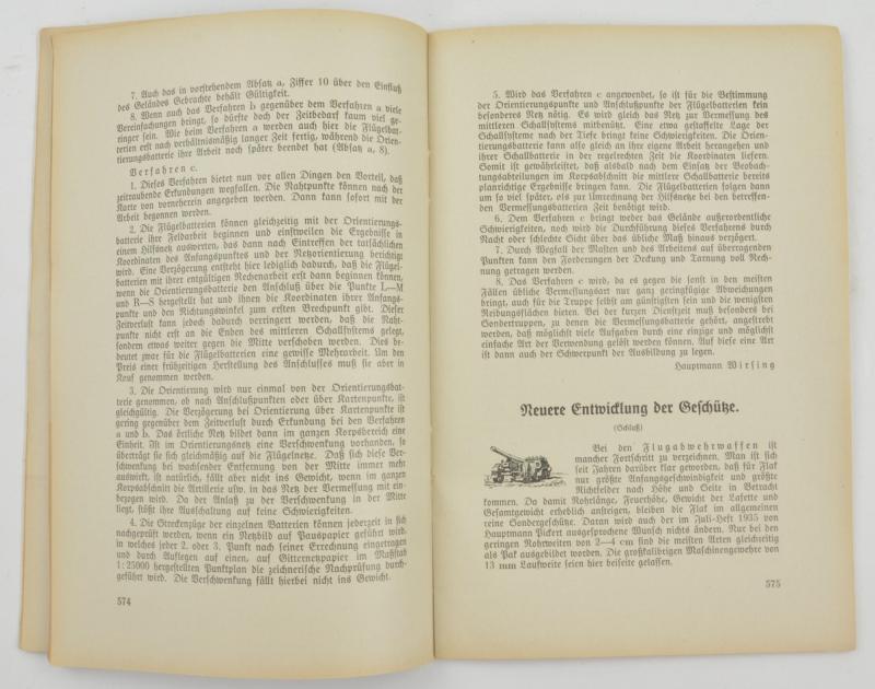 German WH Magazine 'Artilleristische Rundschau' 1936