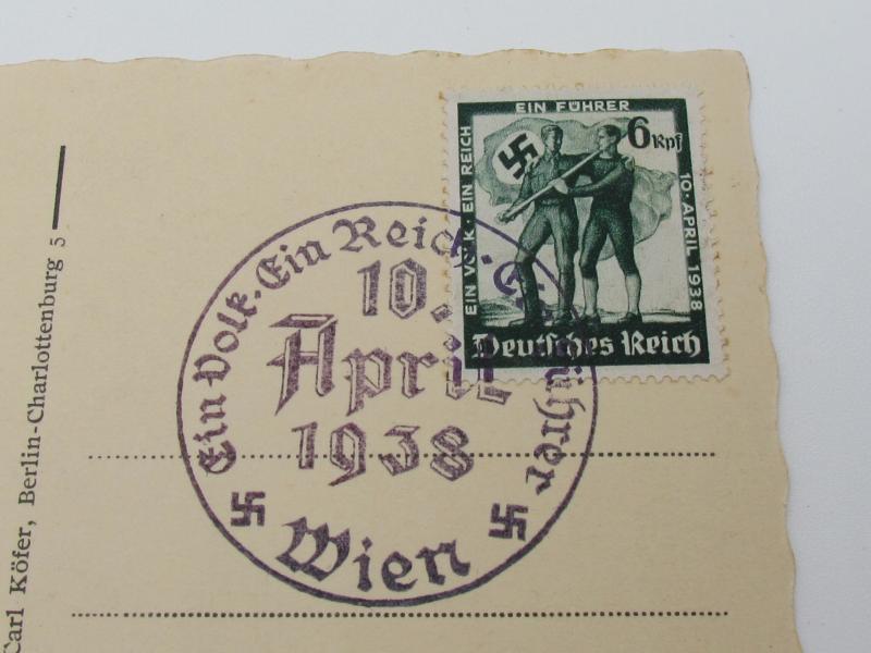 Postcard : Portrait Photo Adolf Hitler ( 1938 )