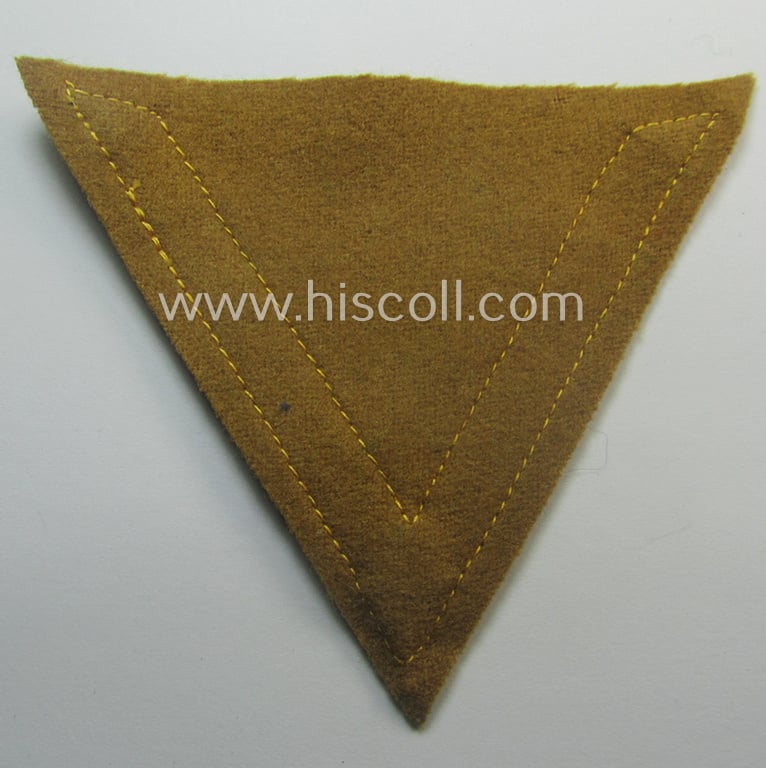 Attractive - and actually scarcely encountered! - piece of SA- (ie. 'Sturmabteilungen') related arm-insignia, being a so-called: 'Ehrenwinkel für Altgediente Kämpfer o. Angehörigen der SA' (ie. honor-chevron for old campaigners)