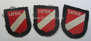 Latvian, Waffen-SS 'volunteer' arm-shield as was specifically intended...
