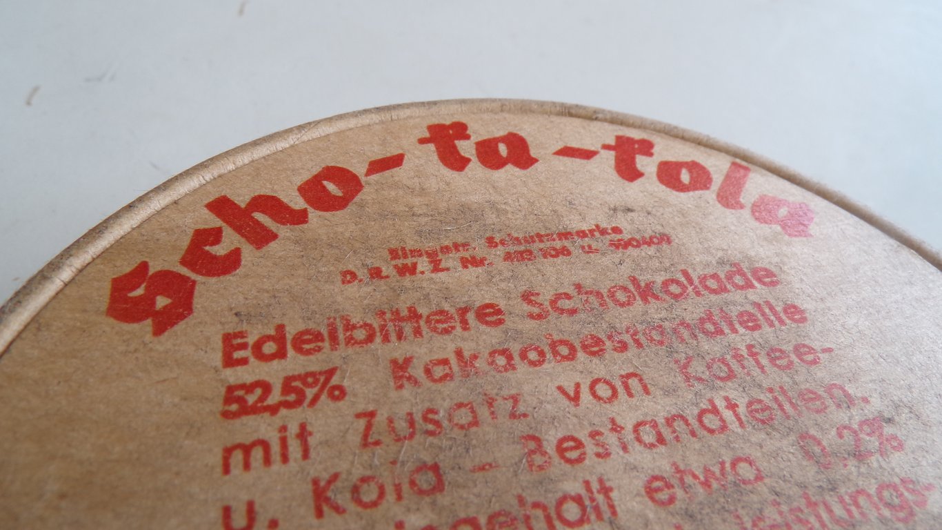 Rare 1940 Wehrmacht Cardboard Scho-Ka-Kola Container