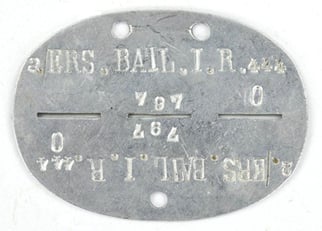 German WH Dog-Tag 2./Ers.Battl. I.R. 444