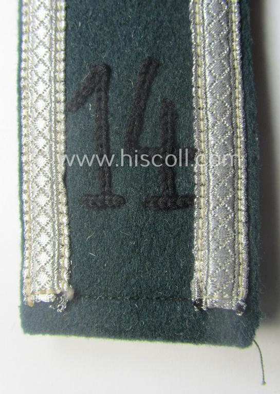 Single - and actually not that often seen! - WH (Heeres) NCO-type (ie. 'M36-/M40'-pattern- and 'pointed styled') 'cyphered' shoulderstrap as was intended for usage by an: 'Uffz. des Pionier-Rgts. 14'