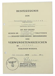 German WH Wound Badge in Silver