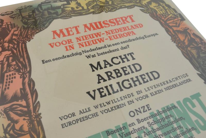 Dutch NSB Poster 'Met Mussert'
