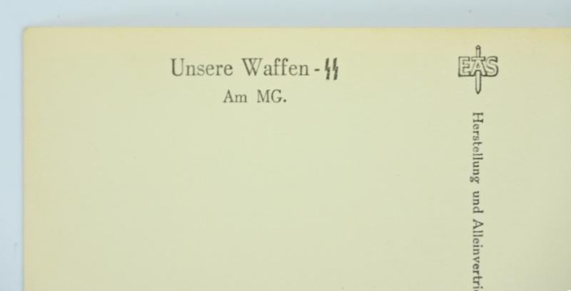 German Waffen-SS Kriegsberichter Postcard 'Unsere Waffen-SS'